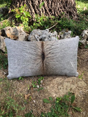 Grey Calf Skin Pillow Size: 12" X 20" Grey Calf Pillow-214