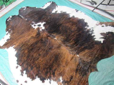 Tricolor Cowhide Rug (Awesome) Size: 8x7 feet M-1232