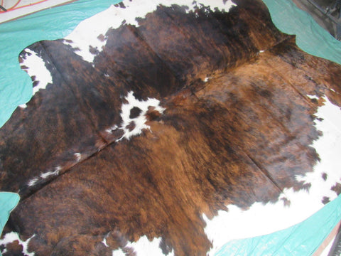 Tricolor Cowhide Rug (Awesome) Size: 8x7 feet M-1232