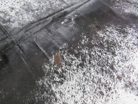 Salt & Pepper Cowhide Rug Black and White with Some Brown Mixed In Size: 8x6.25 feet B-115