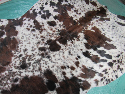 Speckled Tricolor Cowhide Rug Size: 8x7 feet M-1265