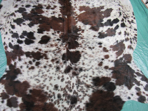 Speckled Tricolor Cowhide Rug Size: 8x7 feet M-1265