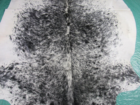 Salt & Pepper Black and White Cowhide Rug Size: 7.2x6.2 feet M-1266