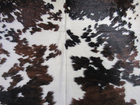 Tricolor Cowhide Rug (huge and beautiful) Size: 8x7.5 feet M-1279