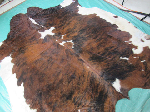 Tricolor Cowhide Rug Size: 7.2x6.5 feet M-1280