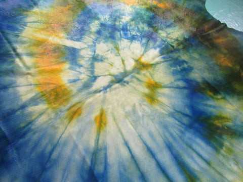 Tie Dye Cowhide Rug - Size: 7 1/4' x 7' C-1352