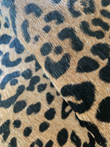 MINI Leopard Cowhide Table Runner- Average Size: 40X28 inches (100X74 cm) - Real Hair-on small Size Printed Hide