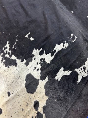 Giant Black & White Cowhide Rug Size: 9x8 feet M-1534