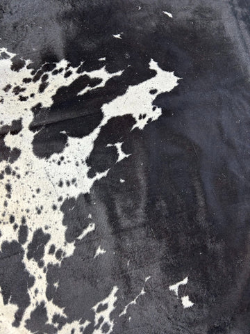 Giant Black & White Cowhide Rug Size: 9x8 feet M-1534