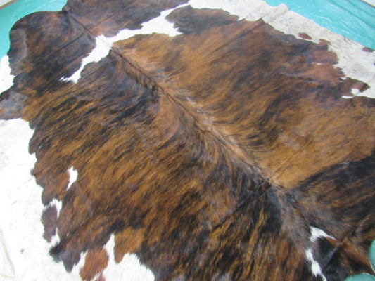 Tricolor Cowhide Rug Size: 7x7 feet M-1311