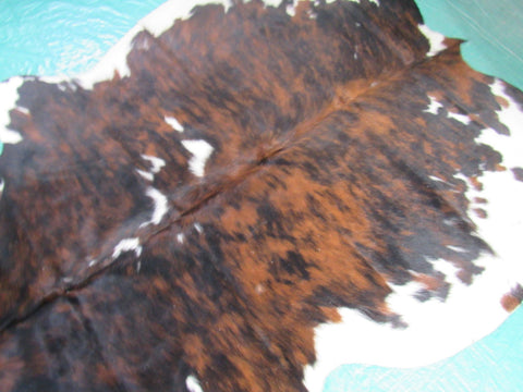 Small Tricolor Cowhide Rug Size: 6x4.7 feet M-1314