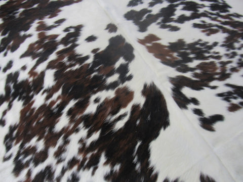 Small Tricolor Cowhide Rug Size: 6x5.2 feet M-1315