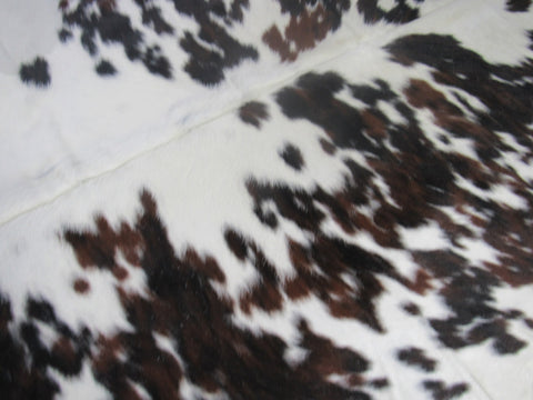 Small Tricolor Cowhide Rug Size: 6x5.2 feet M-1315