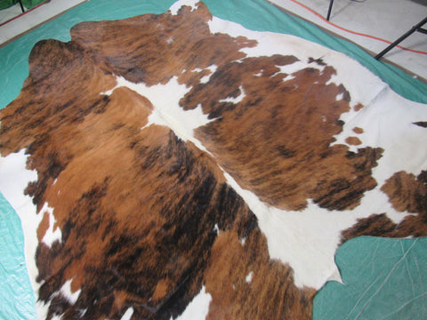 Light Gorgeous Tricolor Cowhide Rug Size: 7.5x7 feet M-1320