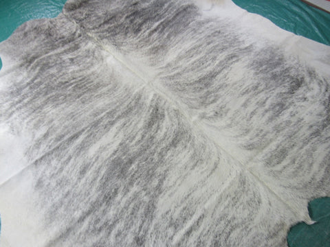 Light Grey Brindle Cowhide Rug - Size: 6 1/2' x 6' B-147