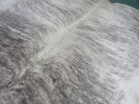 Light Grey Brindle Cowhide Rug - Size: 6 1/2' x 6' B-147