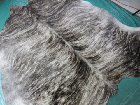 Grey Brindle Cowhide Rug Size: 7x7 feet C-1669