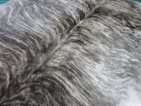 Grey Brindle Cowhide Rug Size: 7x7 feet C-1669