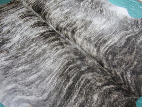 Grey Brindle Cowhide Rug Size: 7x7 feet C-1669