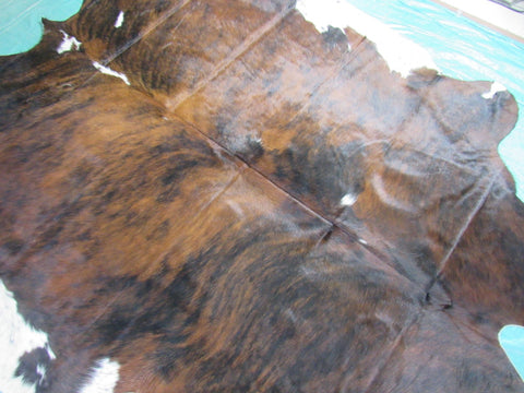 Tricolor Cowhide Rug Size: 7.2x7 feet M-1388