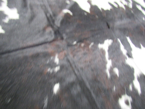 Big Mainly Black & White Cowhide Rug (HUGE AND HEAVY) Size: 8.5x7 feet M-1389