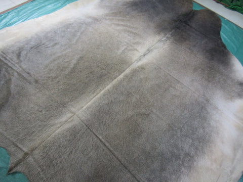 Grey & Beige Cowhide Rug (HUGE) - Size: 8 3/4' x 7 1/2' M-1391