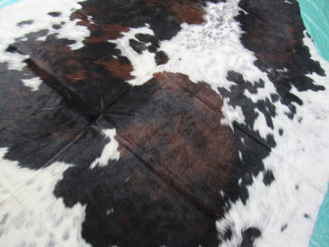 Tricolor Cowhide Rug Size: 7.5x6.2 feet M-1392