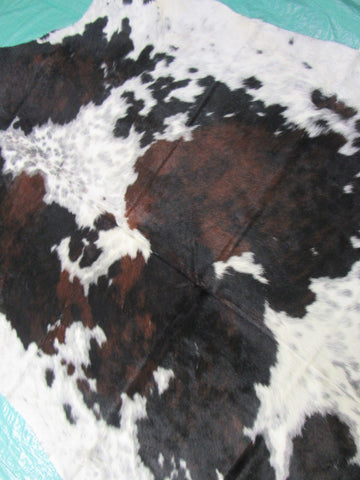Tricolor Cowhide Rug Size: 7.5x6.2 feet M-1392