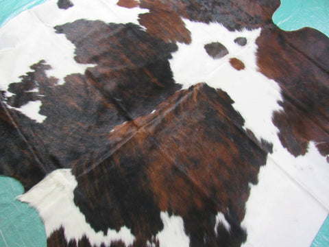 Tricolor Cowhide Rug Size: 6.2x6 feet M-1393