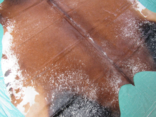 Speckled Reddish Cowhide Rug (1 stitch) Size: 6.5x6 feet M-1405