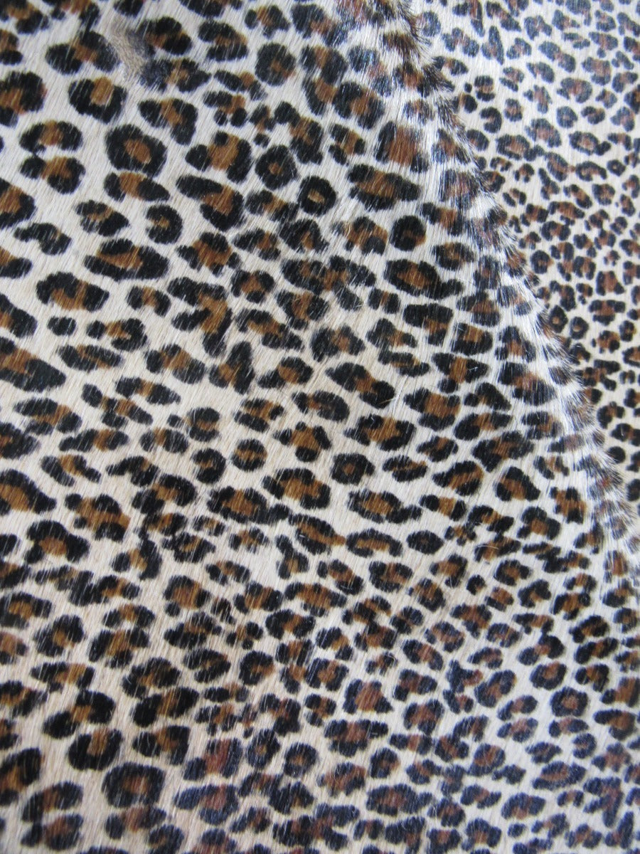 Small Print Leopard Cowhide Rug Size: 6.5x5.5 feet M-1411