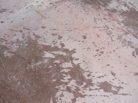 Light Pink Dyed with Acid Wash Cowhide Rug - Size: 8x7.75 feet C-1418