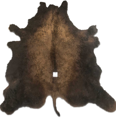 American Bison Hide Rug Approximate Size: 8 x 8 feet Natural Tanned Bison Fur Skin Bison