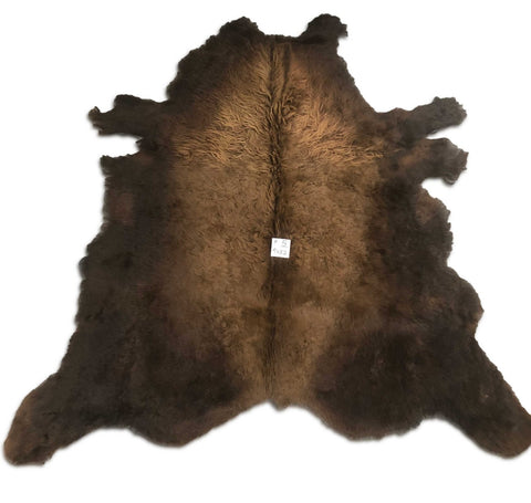 American Bison Hide Rug Approximate Size: 8 x 8 feet Natural Tanned Bison Fur Skin Bison