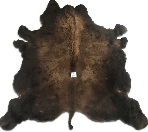 American Bison Hide Rug Approximate Size: 8 x 8 feet Natural Tanned Bison Fur Skin Bison