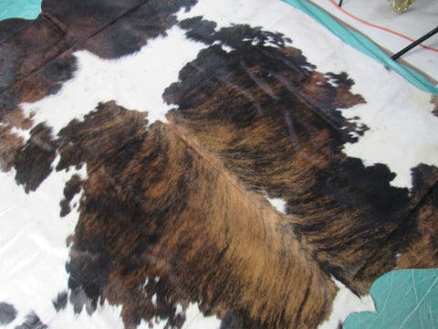 Tricolor Cowhide Rug Size: 7.5x7 feet M-1425