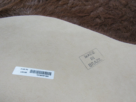 Hereford Cowhide Rug (veggie tanned/ made in Brazil/ Long Hair) Size: 5.5x7 feet C-1422