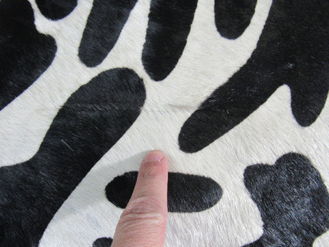 Beautiful & Huge Upholstery Zebra Cowhide Rug (1 stitch) Size: 7.5x6.5 feet C-1689