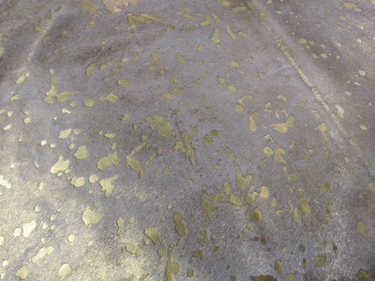 Gold Metallic Cowhide Rug (bright gold) Size: 8x7.5 feet M-1444