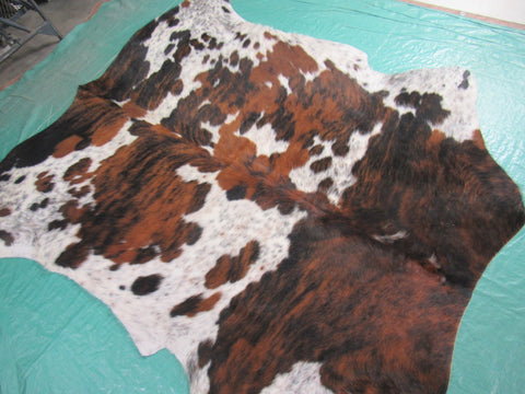 Tricolor Cowhide Rug Size: 6 1/2x6 3/5 feet B-196