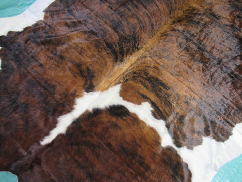 Tricolor Cowhide Rug Size: 8x7 feet M-1455