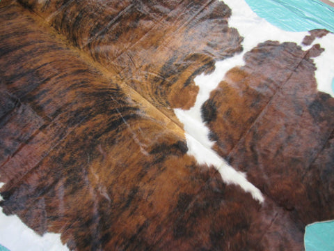 Tricolor Cowhide Rug Size: 8x7 feet M-1455