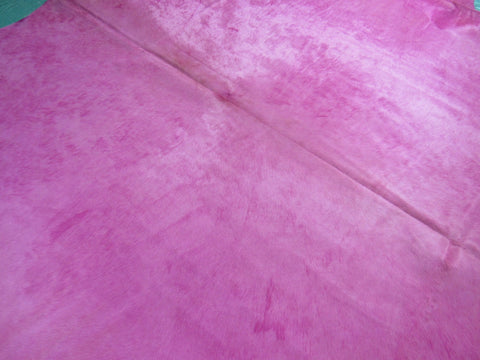 Dyed Pink Cowhide Rug Size: 7x7 feet C-1691