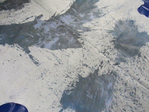Dyed Light Blue Acid Washed Cowhide Rug Size: 8x7 feet M-1466