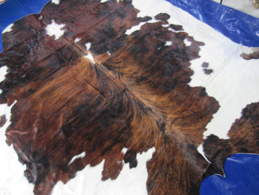 Speckled Tricolor Cowhide Rug - Size: 7.2x7 feet M-1472