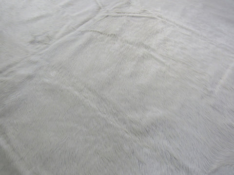 Natural White Cowhide Rug (medium length hair) Size: 8x7 feet B-201