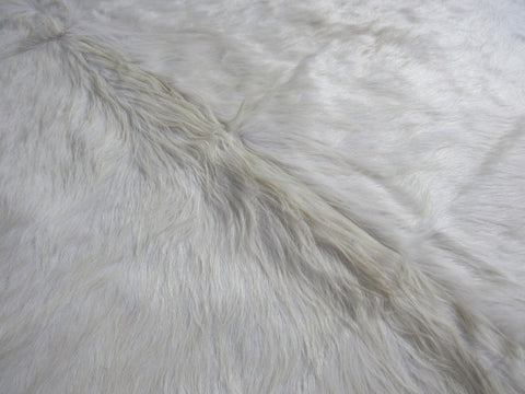 Natural Ivory Cowhide Rug - Size: 7' x 6 3/4' B-203