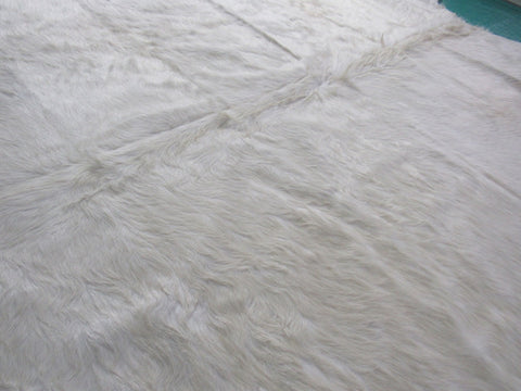 Natural Ivory Cowhide Rug - Size: 7' x 6 3/4' B-203