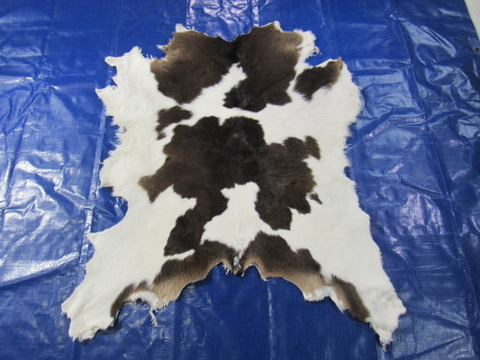 Chocolate Brown & White Calf Skin Size: 47x39" O-1145