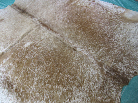 Salt & Pepper Light Brown and White Cowhide Rug - Size: 7x7 feet C-1452